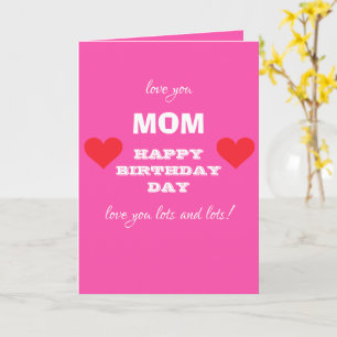 Happy Birthday MAMA Script Familiennamen Geburtsta Karte