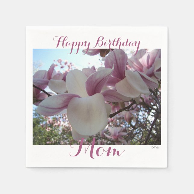 Happy Birthday Mama Serviette (Vorderseite)