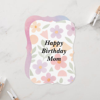 Happy Birthday Mama - Sweet Pastel Floral Card