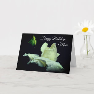 Happy Birthday Mama White Rosenknospe Blume Karte