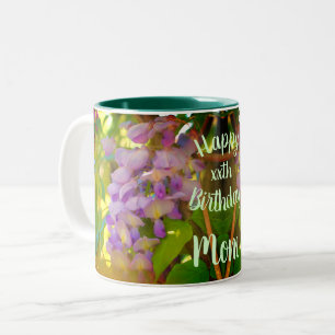 Happy Birthday Mama Wisteria Blume  Zweifarbige Tasse