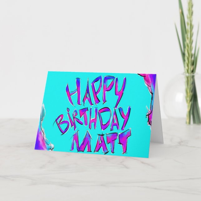 Happy Birthday - Matt Karte (Vorderseite)