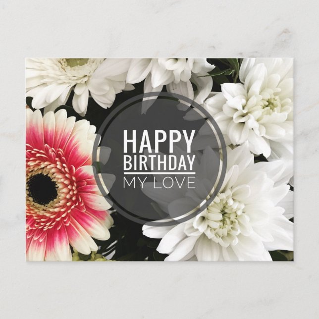 Happy Birthday Meine Liebe Postkarte (Vorderseite)