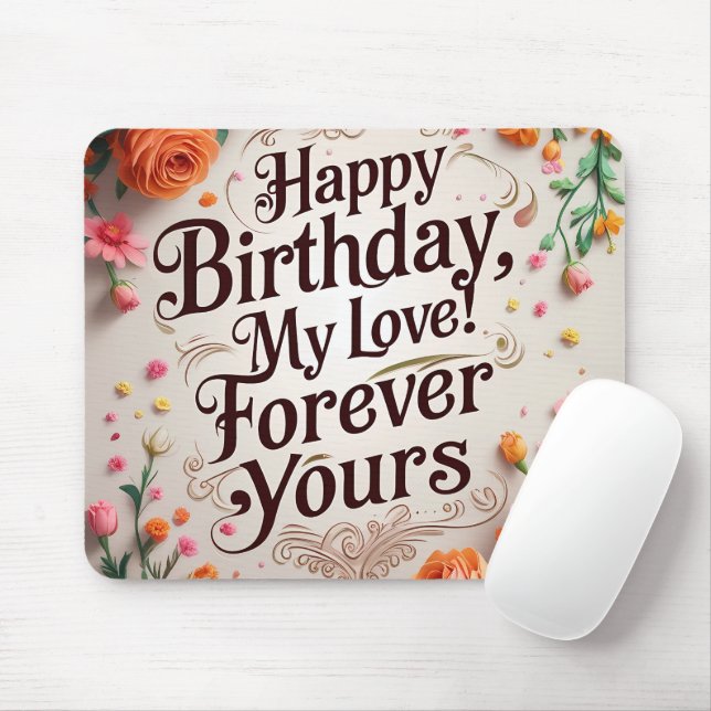 Happy Birthday Meine Liebe - Romantik Mousepad (Mit Mouse)