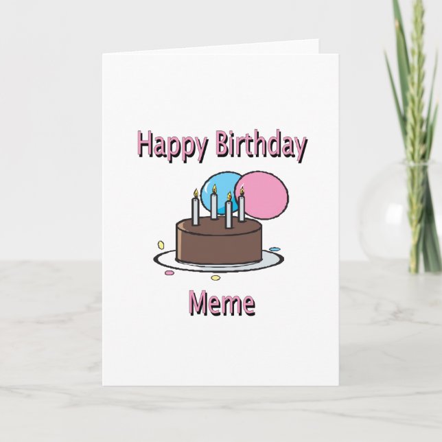 Happy Birthday Meme French Birthday Design Karte (Vorderseite)