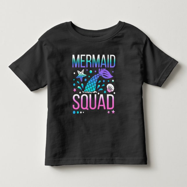 Happy Birthday Mermaid Squad-68296 Kleinkind T-shirt (Vorderseite)