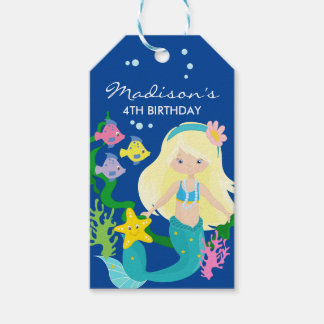 Happy Birthday Mermaid | Unterseegebiet Geschenkanhänger