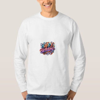 Happy Birthday Metallic Glitzer: Golden Glamour De T-Shirt