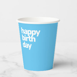 Happy Birthday minimale moderne Party Pappbecher