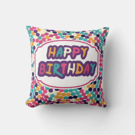 Happy Birthday mit benutzerdefinierten Text roten  Kissen