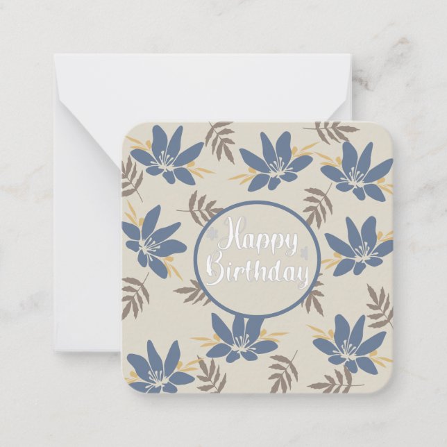 Happy Birthday Mitteilungskarte (Vorderseite)