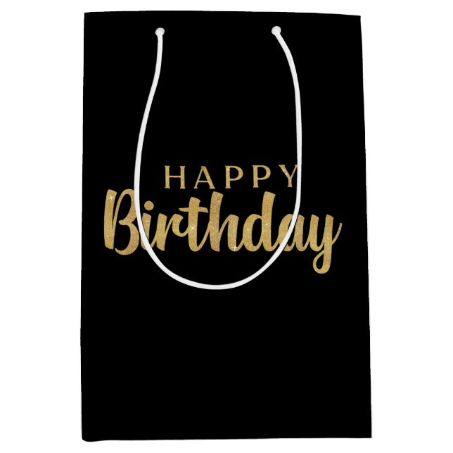 Happy Birthday Mittlere Geschenktüte (Vorderseite)