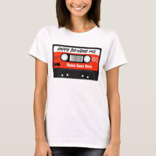 Happy Birthday Mixtape Red Cassette angepasst T-Shirt