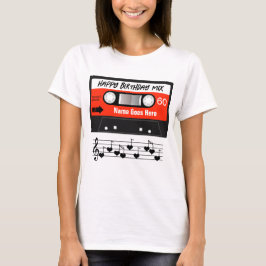 Happy Birthday Mixtape Red Cassette angepasst T-Shirt