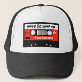 Happy Birthday Mixtape Red Cassette angepasst Truckerkappe