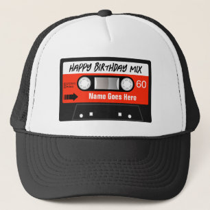 Happy Birthday Mixtape Red Cassette angepasst Truckerkappe