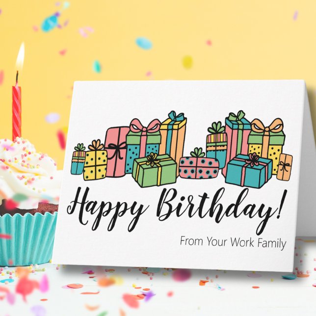 Happy Birthday Modern Colorful Fun Karte (Cute Simple Modern Bright Colorful Happy Birthday Card)