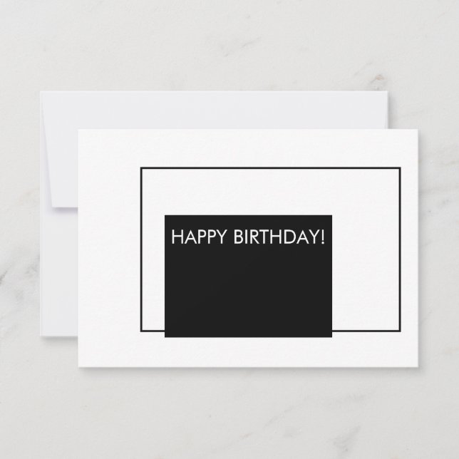 Happy Birthday Modern Luxury Elegante Custom RSVP Karte (Vorderseite)
