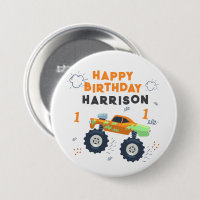 Happy Birthday Modern Monster Car Trucks Name