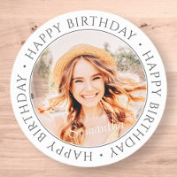 Happy Birthday Modern Simple Custom Foto