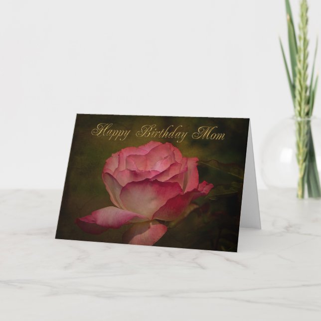 Happy Birthday Mom Greeting Card Karte (Vorderseite)