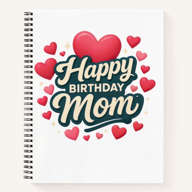 Happy Birthday Mom Notizbuch (Vorderseite)
