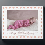 Happy Birthday Mommy Custom Baby Foto Plaque Fotoplatte<br><div class="desc">Eine niedliche Babyplakette für Mama zum Geburtstag mit einem süßen Foto. Fügen Sie Ihrem Baby das Foto hinzu. Ein Foto zum Geburtstag macht ein perfektes Memento. Beginnen Sie eine Tradition mit einer jährlichen Plakette und beobachten Sie,  wie sich Ihr Baby im Laufe der Jahre verändert.</div>