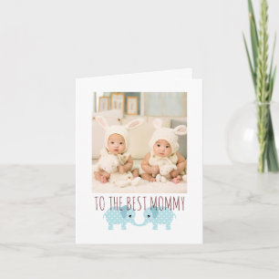 Happy Birthday Mommy Foto von Twins Karte