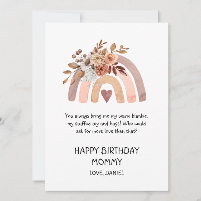 Happy Birthday Mommy From Baby Karte (Vorderseite)