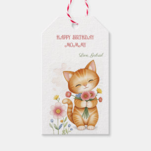 Happy Birthday Mommy Kitten Geschenkanhänger