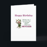 Happy Birthday Mother AR Card Karte<br><div class="desc">Christliche Geburtstagskarte für Mutter!   Enthält Bibelverse und -Text im Inneren.</div>