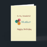 Happy Birthday Mother Card Karte<br><div class="desc">Christliche Geburtstagskarte für Mutter! Enthält Bibelverse und -Text im Inneren.</div>