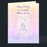 Happy Birthday Mother in Law Fairy Design Karte<br><div class="desc">Schöne Moonstone Fairy Design Happy Geburtstagsmutter in Law Grußkarte.</div>