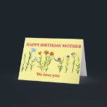 Happy Birthday Mother Karte<br><div class="desc">Geburtstagskarte für Mutter</div>