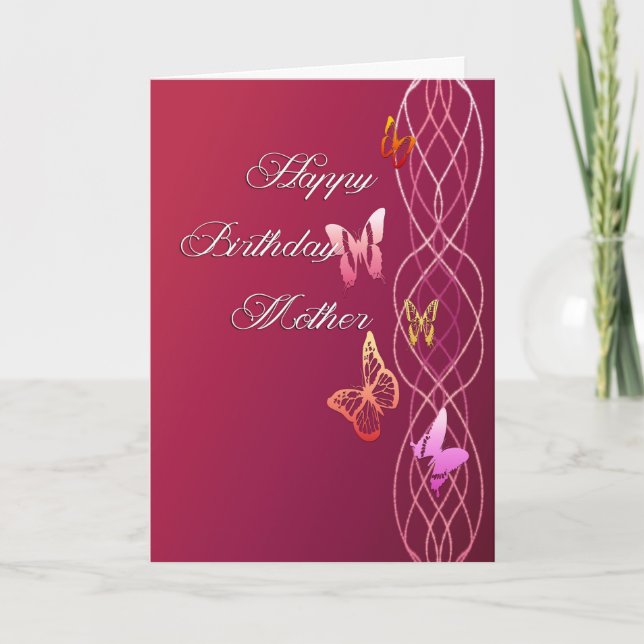 Happy Birthday Mother Karte (Vorderseite)
