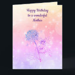 Happy Birthday Mother Karte<br><div class="desc">Schöne Blume Fee Design Happy Geburtstag Mutter Grußkarte.</div>