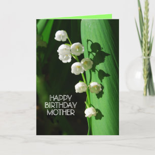 Happy Birthday Mother Lily of the Valley Karte