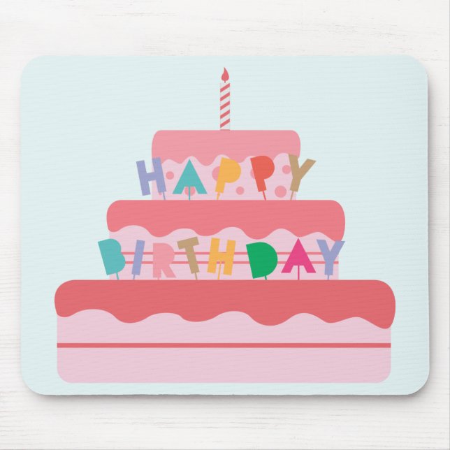 Happy Birthday Mouse Mat Mousepad (Vorne)