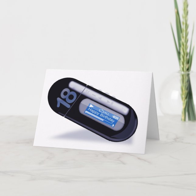 Happy Birthday MP3-Typ Spieler Karte (Vorderseite)