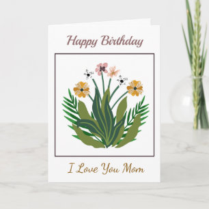 Happy Birthday Mutter Blume Wasserfarbe Custom Karte