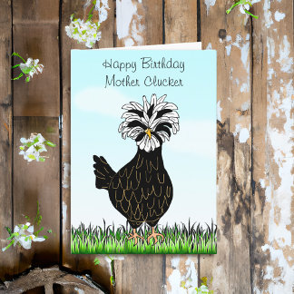 Happy Birthday Mutter Clucker Funny Chicken Karte