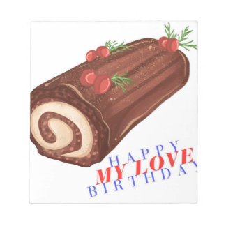 Happy Birthday My Liebe - Stilvolles Notepad Notizblock