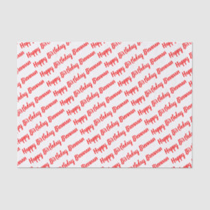 Happy Birthday NAME Custom Seidenpapier