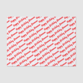 Happy Birthday NAME Custom Seidenpapier