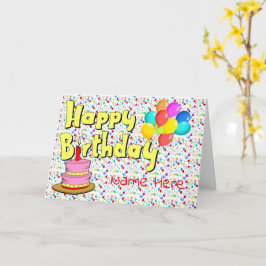 Happy Birthday/Name Karte