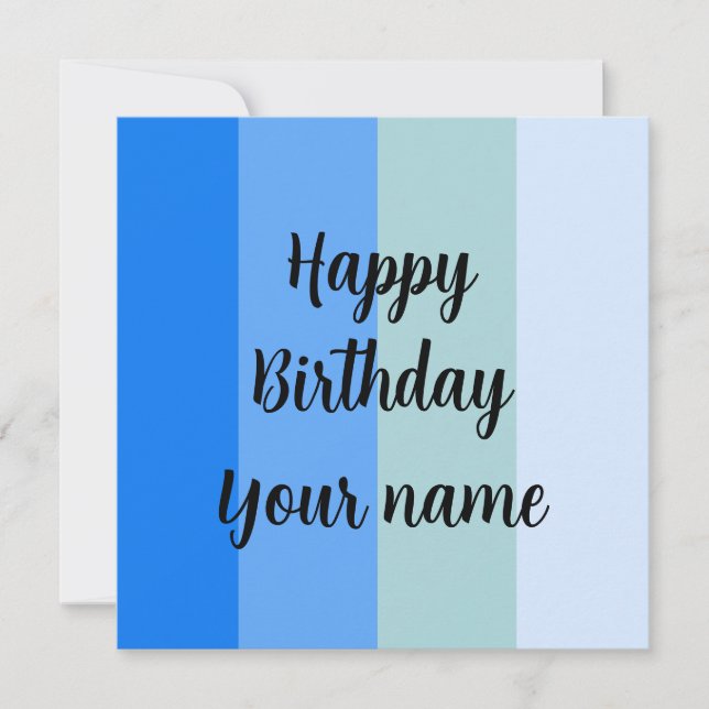 Happy Birthday Name Template Karte (Vorderseite)