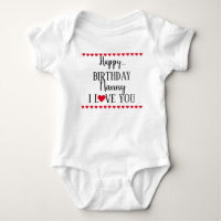 Happy Birthday Nanny I Liebe You Baby Bodysuit