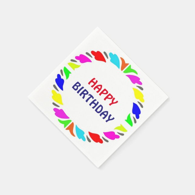Happy Birthday Napkins Serviette (Ecke)