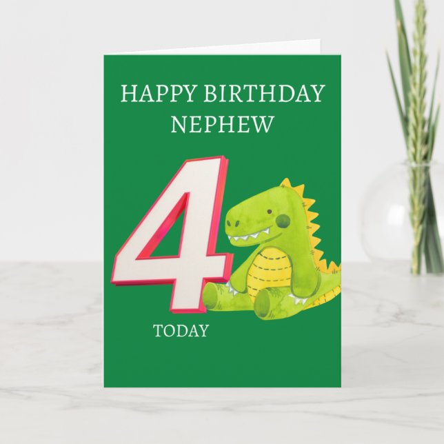 Happy Birthday Nephew - 4 Heute Karte (Vorderseite)