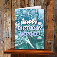 Happy Birthday Nephew | Abstrakte Kunstkarte